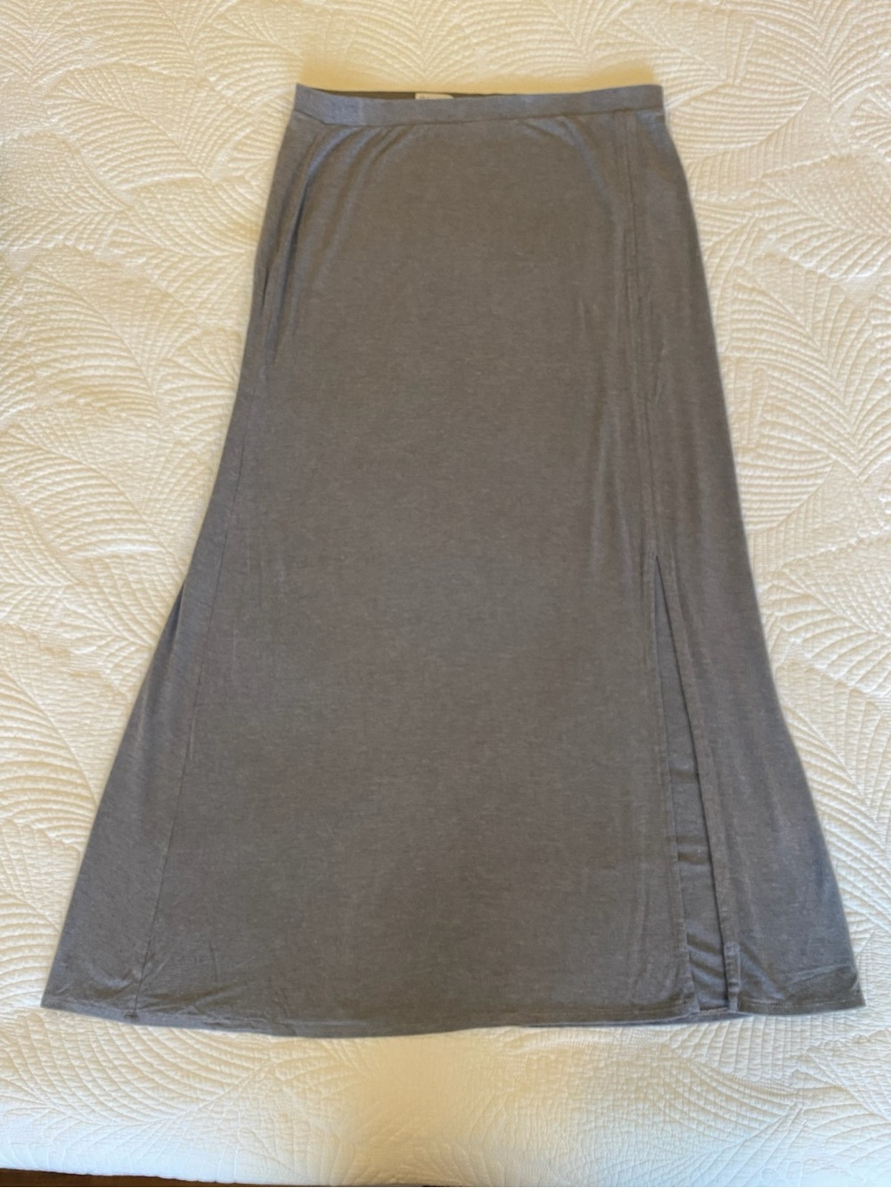Reitmans Gray Maxi Skirt with Side Slit